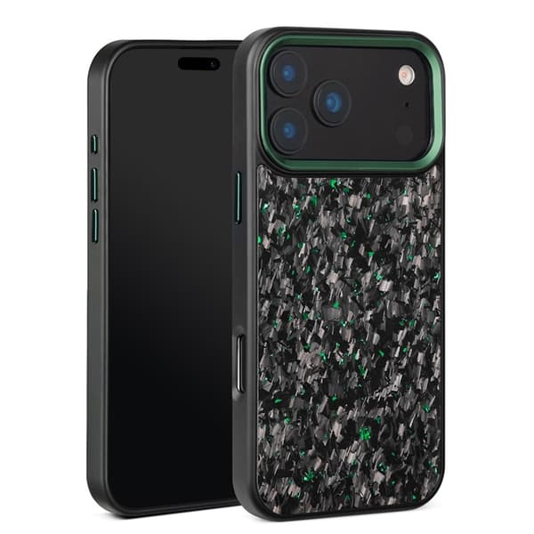 Mobilskal till iPhone 17 Pro Max MagSafe Aramid Fiber Forged - Grön Grön
