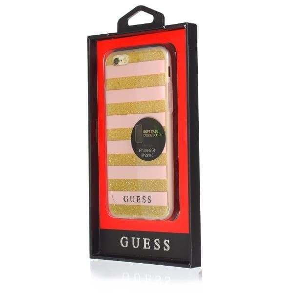 Guess Ethnic Chic Stripes 3D Skal iPhone 6 / 6S - Guld / Rosa Gul