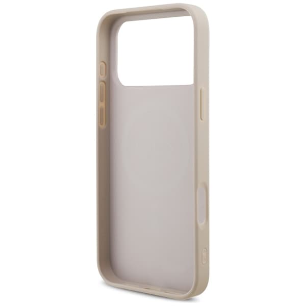 Guess Mobilskal till iPhone 17 Pro Max MagSafe 4G Strap Triangle Logo Rosa