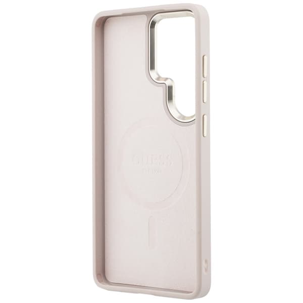 Guess Mobilskal För Galaxy S26 Ultra MagSafe 4G Embossed Ring - Rosa Rosa