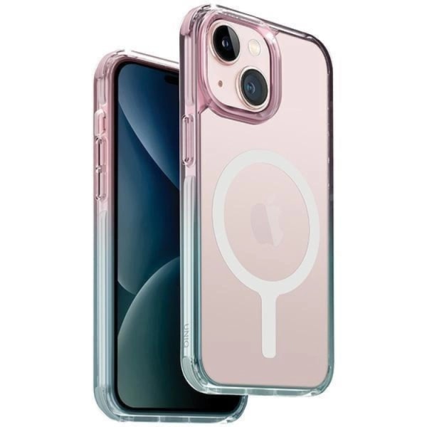 UNIQ iPhone 15 mobiltaske Magsafe Combat Duo - Blå/Pink