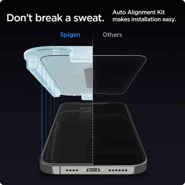 SPIGEN Ez Fit 2-Pack Härdat Glas Skärmskydd.Tr iPhone 12 & 12 Pr Transparent