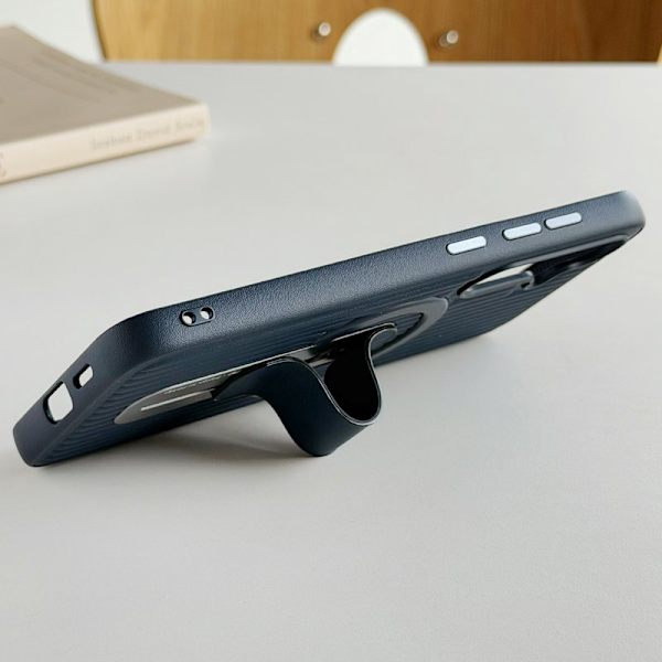 Mobilskal för Samsung Galaxy S26 Plus Magnetiskt Kickstand PU + PC - Grå
