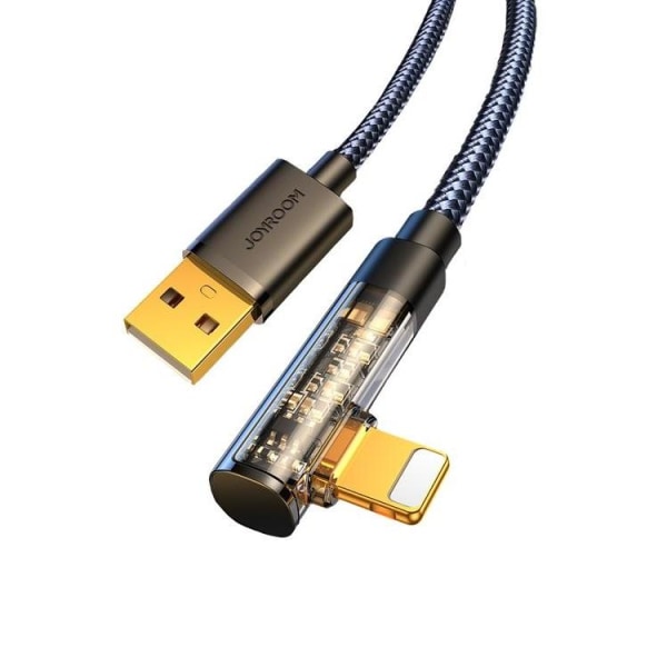 Joyroom Angled Lightning Till USB-A Kabel 1.2 m - Svart