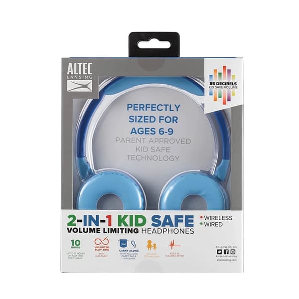 Altec Lansing Trådlösa hörlurar för barn On-Ear - Blå Blå