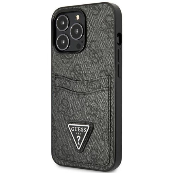 Guess iPhone 13 Pro Skal Kortholder 4G Triangle Logo - Sort