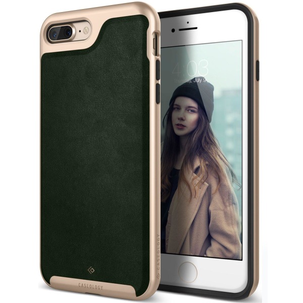 Caseology Envoy Äkta Läder Skal iPhone 7 Plus - Grön Grön