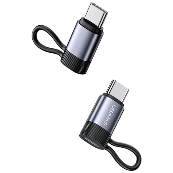USAMS Lightning til USB-C Adapter 30W AU17 - Stål Silver
