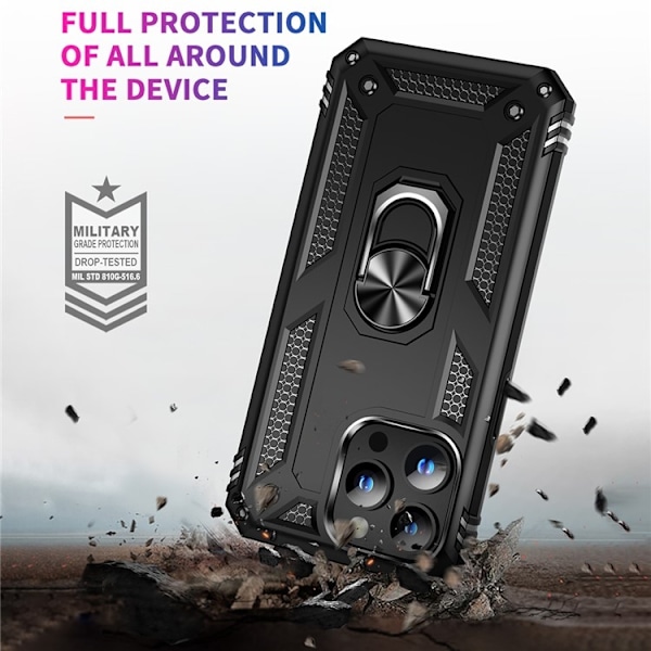 iPhone 15 Pro Max Mobilskal Kickstand - Svart Svart