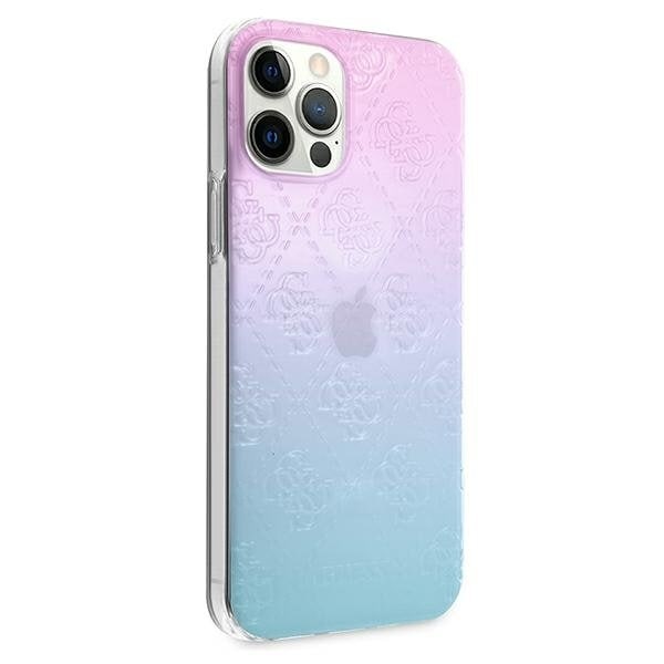 Guess iPhone 12 Pro Max Kuori 3D Pattern Collection - Sininen/Vaaleanpunainen Blue