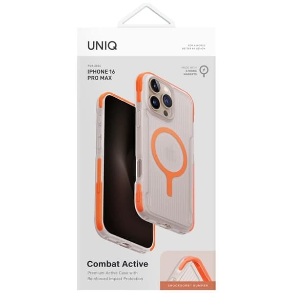 UNIQ telefontaske til iPhone 16 Pro Max MagSafe Combat Active - Orange Orange