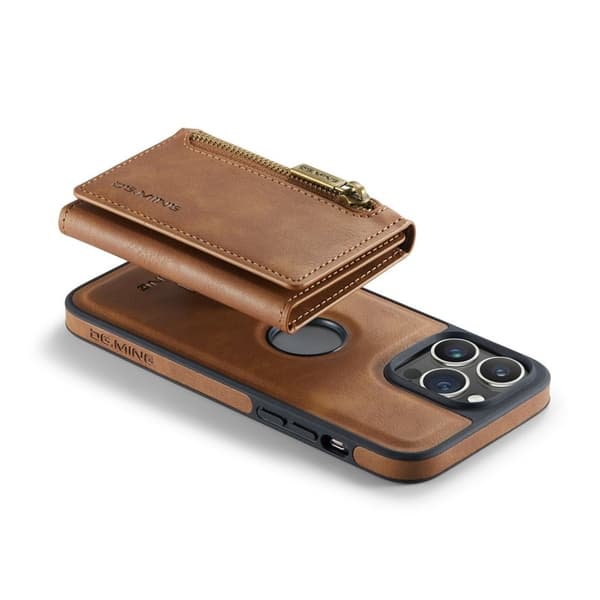 DG.MING M5 Series Mobilskal till iPhone 16 Pro Konstläder Magnetiskt Brun