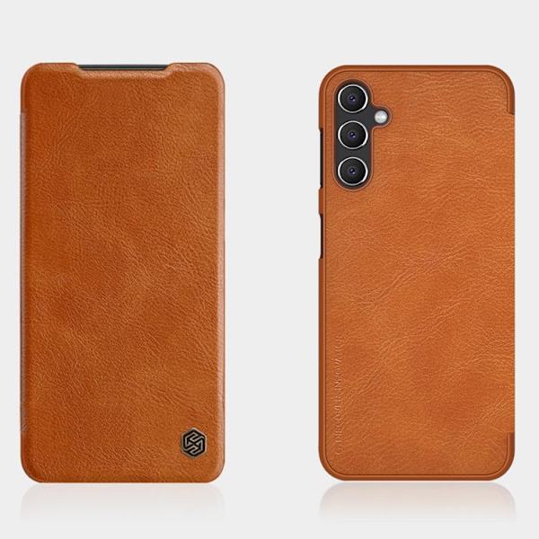 Nillkin Galaxy A14 5G/4G Plånboksfodral Qin Läder - Brun