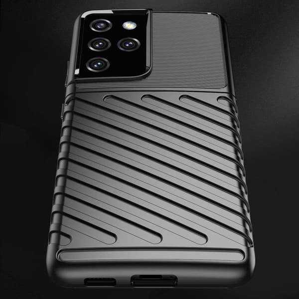 Galaxy S23 Ultra Skal Thunder Armor Silicone - Blå Blå