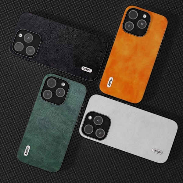 ABEEL Mobilskal till iPhone 14 Pro Max Drop-Proof Litchi Textur Vit