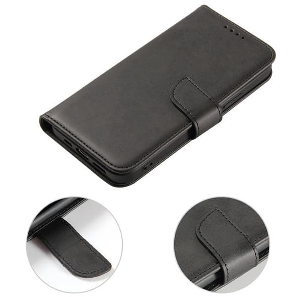 Google Pixel 7 Pro Lompakkokotelo Magnet Kickstand Flip - Musta Black