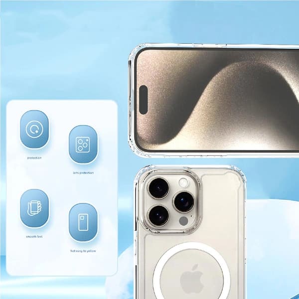 Mobilskal till iPhone 16 Plus Magsafe Clear Corner - Transparent Transparent