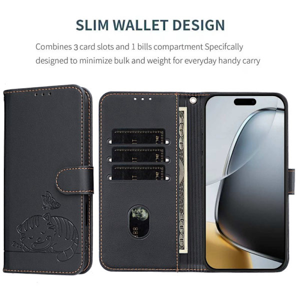 Plånboksfodral för Samsung Galaxy S26 Plus RFID Blocking - Svart