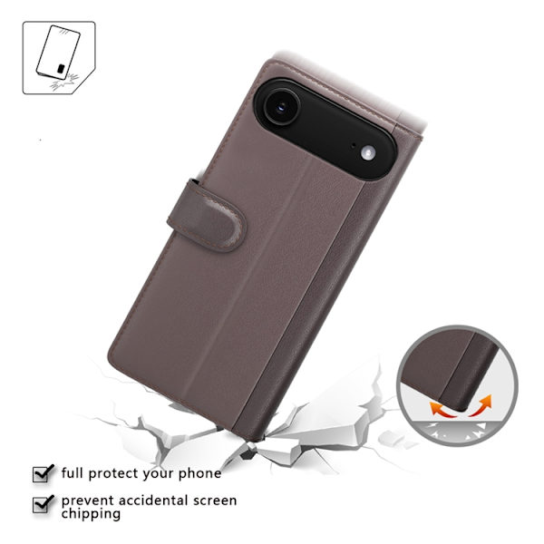 iPhone Air Plånboksfodral Äkta Läder - Brun Brun