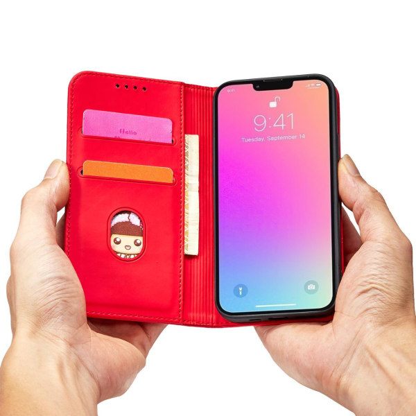 iPhone 12 Pro Max -lompakkokotelon magneettiteline - punainen
