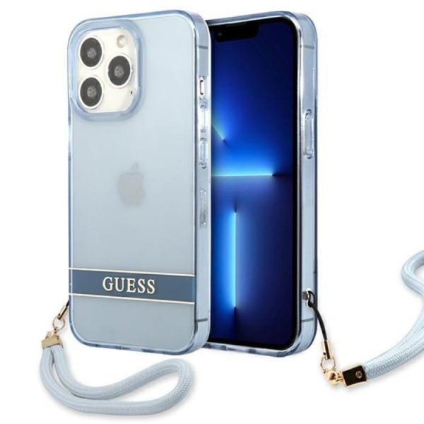 Guess iPhone 13/13 Pro Skal Translucent Stap - Blå