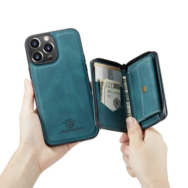JEEHOOD 2-in-1 Hybrid Mobilskal med för iPhone 13 Pro - Blå