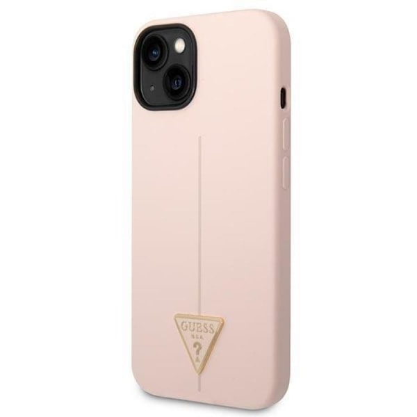 GUESS iPhone 14 Plus Skal Silicone Triangle - Rosa