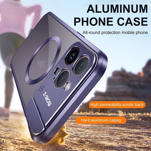 Mobilskal till iPhone 15 Magsafe Aroma Kickstand - Lila