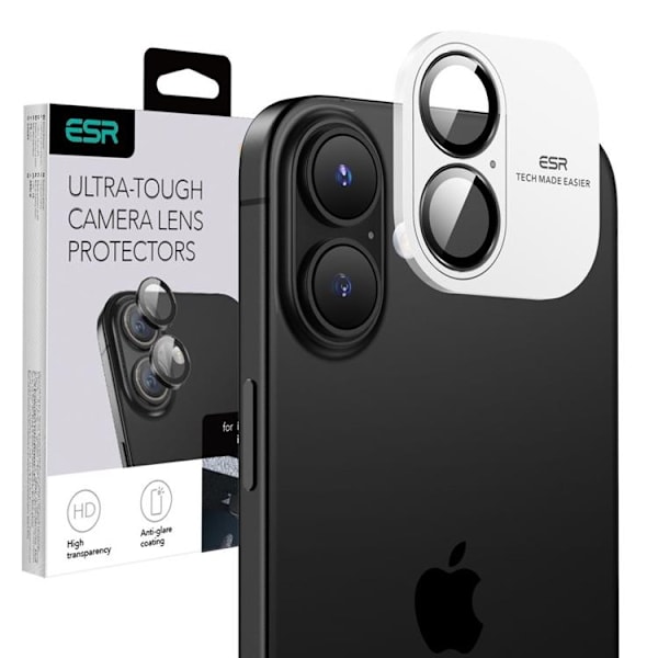 ESR iPhone 16/16 Plus Kameraskydd Armorite - Svart Black