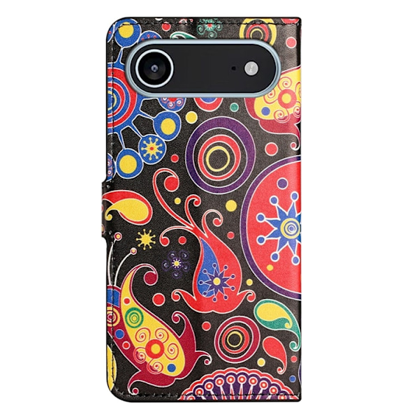 iPhone Air Konstläder Plånboksfodral Pattern Print - Maneter Svart