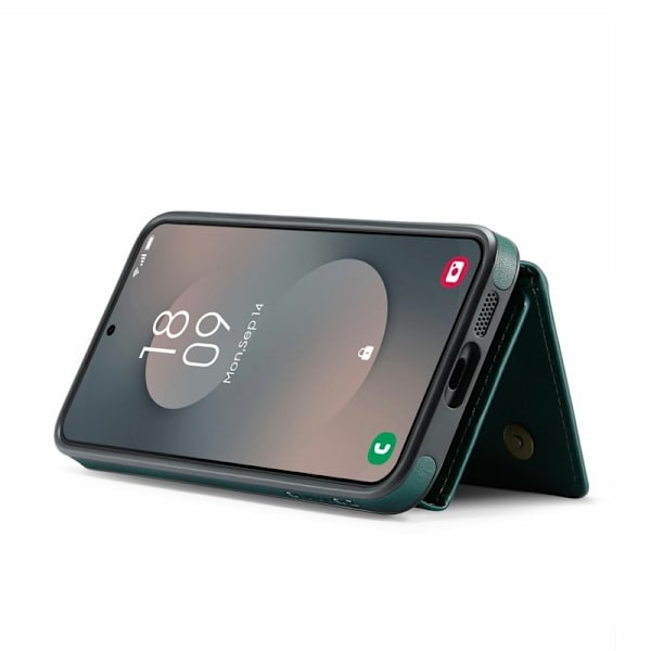 DG.MING Konstläder Plånboksfodral för Samsung Galaxy S25 FE - Grön