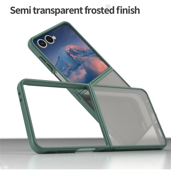 Mobilskal till Galaxy Z Flip7 Drop Proof Frosted Translucent Grön