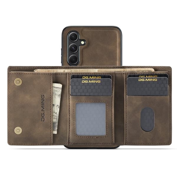 DG.MING Samsung Galaxy A16 5G Plånboksfodral Kickstand Brun