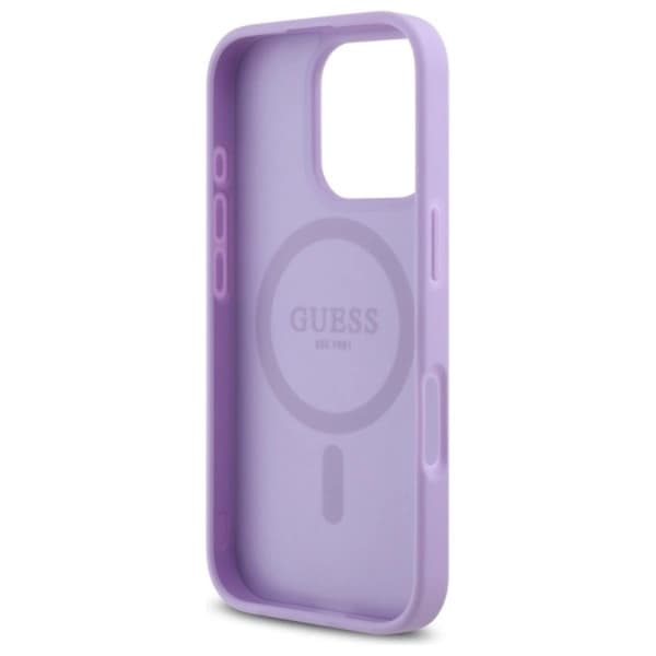Guess Telefontaske til iPhone 16 Pro Max MagSafe Saffiano - Lilla Lila