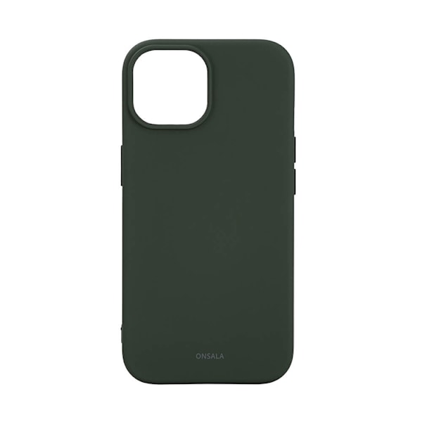 Onsala iPhone 15 Mobilskal MagSafe Silikon - Olivengrøn Grön