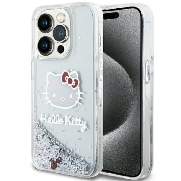 Hello Kitty iPhone 15 Pro mobiltaske Liquid Glitter Charms