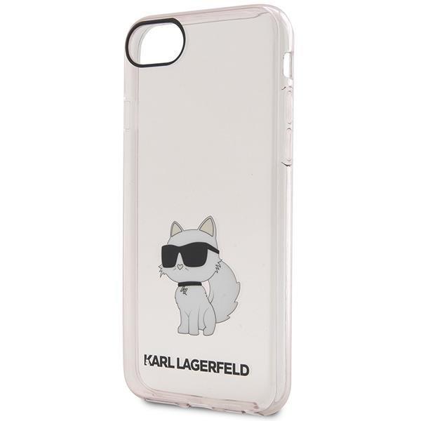 Karl Lagerfeld iPhone 7/8/SE 2020 kotelo Ikonik Choupette - vaaleanpunainen