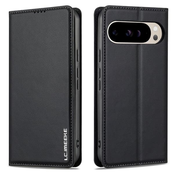 LC.IMEEKE L1 Series Google Pixel 10 Pro Plånboksfodral Konstläder - Svart