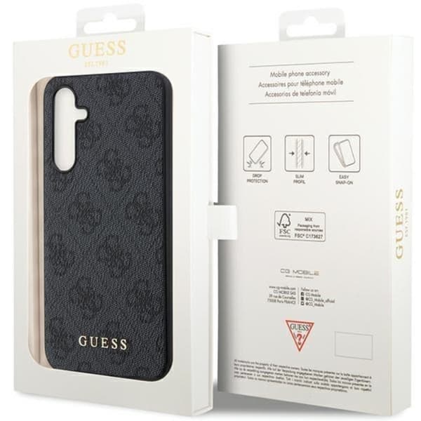 Guess Galaxy S23 FE Mobilskal 4G Metal Gold Logo Black