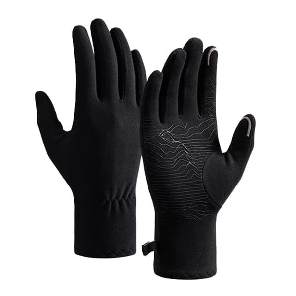 Touchvantar Handskar Cykel Termofleece Anti Slip DB80 - Svart Svart