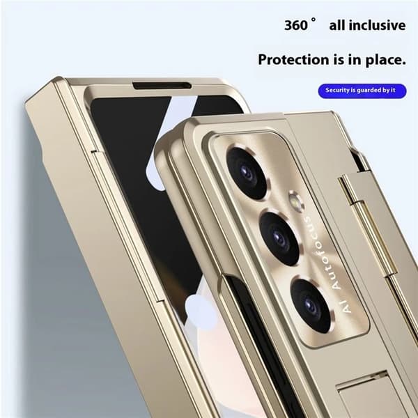 Mobilskal till Galaxy Z Fold7 med Skärmskydd och Stylus Hinge - Silver Silver
