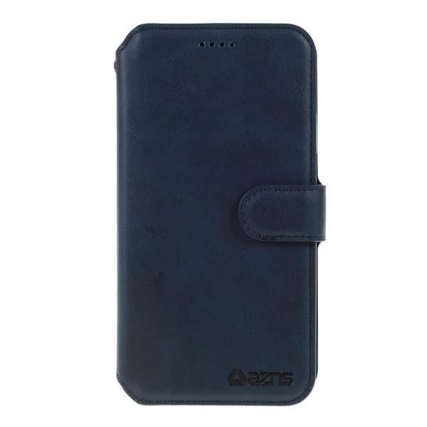 AZNS Leather Stand Plånboksfodral iPhone 11 6.1 tum - Konstläder - Blå