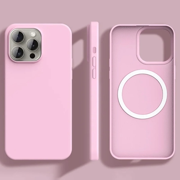 Mobilskal till iPhone 15 Pro Max MagSafe Ultra Thin Silikon Rosa