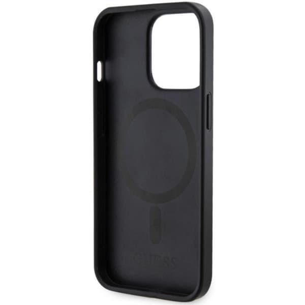 Guess iPhone 13 Pro/13 Mobilskal MagSafe 4G Printed Stripes - Sort Black