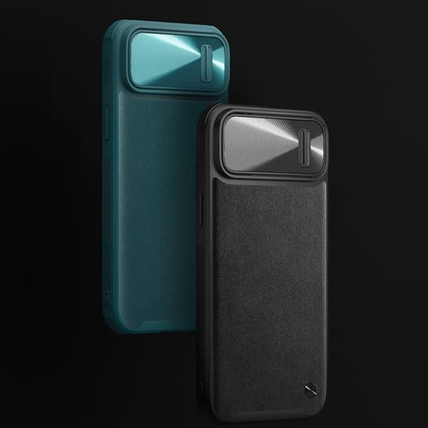 Nillkin iPhone 14 Plus Skal CamShield Læder S - Grøn Grön