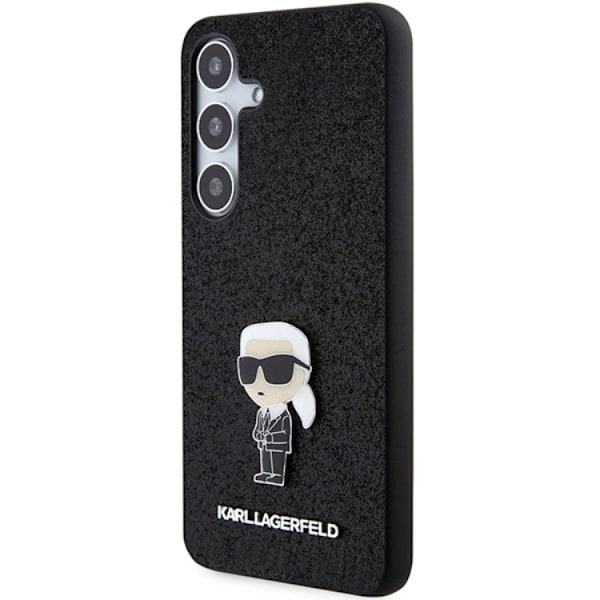 KARL LAGERFELD Galaxy S24 Plus Mobilskal Fixed Glitter Ikonik Svart