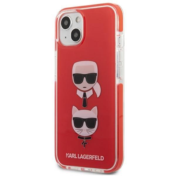 Karl Lagerfeld TPE Karl & Choupette Kuori iPhone 13 Mini - Punainen