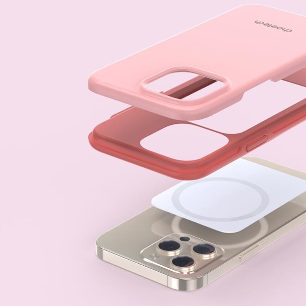 Choetech iPhone 13 Pro Cover Magsafe MFM Anti-drop - vaaleanpunainen