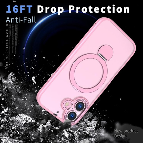 Mobilskal till iPhone 17 MagSafe Rotating Kickstand Rosa