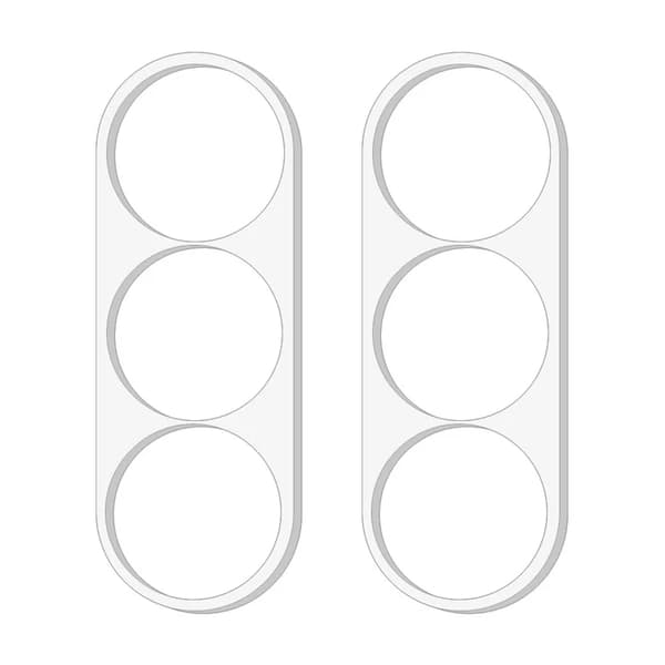 [2-Pack] Galaxy Z Fold7 Härdat Glas Kameralinsskydd 3D Arc Edge Svart
